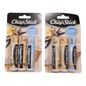 2 x CHAPSTICK Vanilla Favorites Chapsticks - 3‎ Pack (NEW)